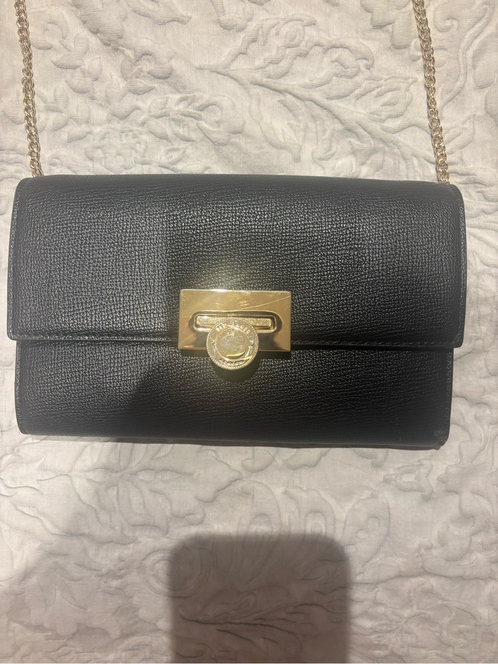 Ted Baker Black Crossbody Bag with Gold Hardware